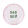 Piatto dolce ceramica Pieno di Felicità Color Bloom