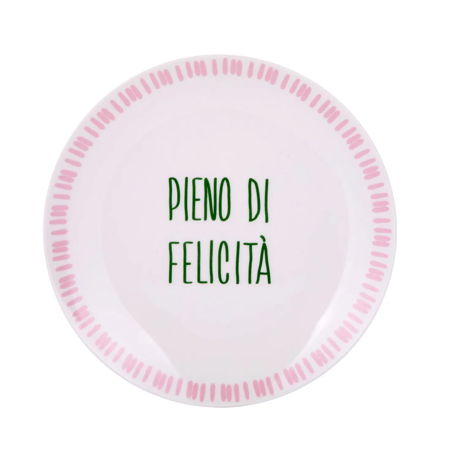 Piatto dolce ceramica Pieno di Felicità Color Bloom