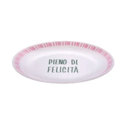 Piatto dolce ceramica Pieno di Felicità Color Bloom