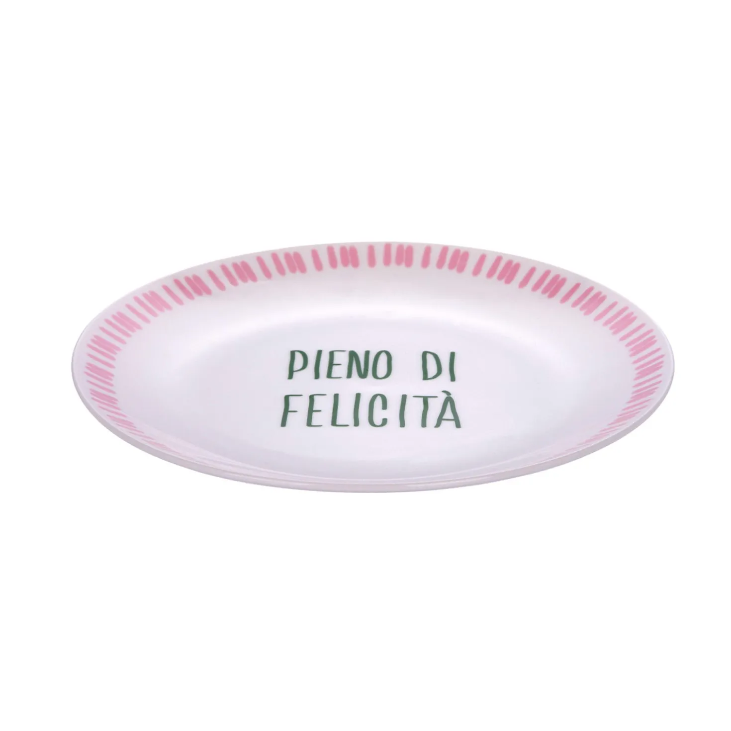 Piatto dolce ceramica Pieno di Felicità Color Bloom