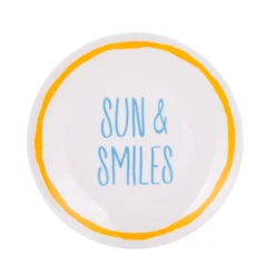 Piatto dolce ceramica Sun Smiles Color Bloom