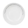 Piatto fondo bianco con scritta 20 cm in stoneware