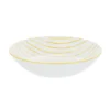Piatto fondo bianco righe gialle porcellana Mix e Match