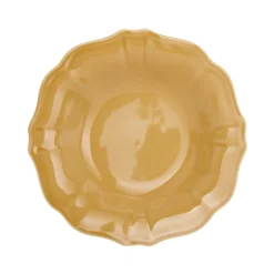 Piatto fondo 22 cm ceramica Baroque ocra