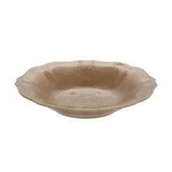 Piatto fondo 22 cm ceramica Baroque tortora
