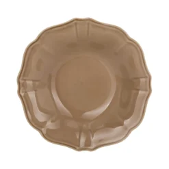 Piatto fondo 22 cm ceramica Baroque tortora