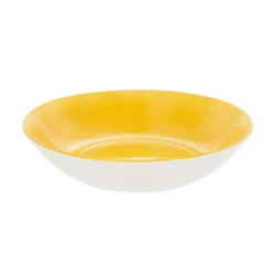 Piatto fondo giallo porcellana Mix e Match