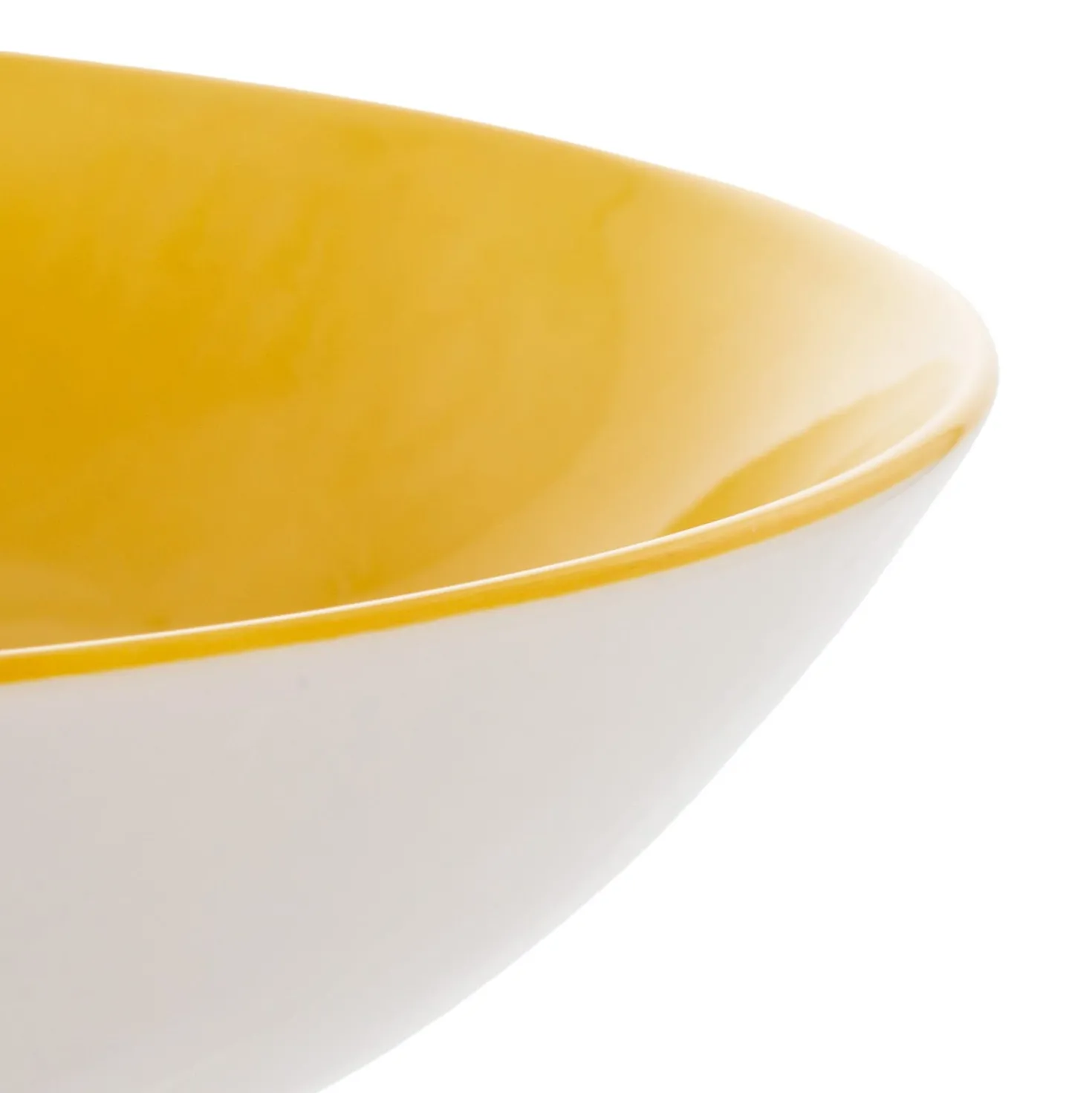 Piatto fondo giallo porcellana Mix e Match