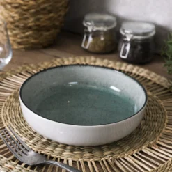 Piatto fondo in ceramica 18 cm verde Nordic Brillo