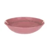 Piatto fondo malva con scritta 20 cm in stoneware