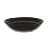 Piatto fondo nero con scritta 20 cm in stoneware