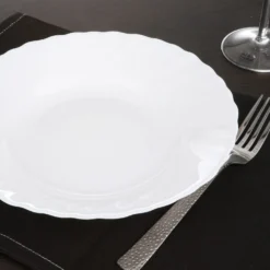Piatto fondo Prima, in vetro temperato, da 23 cm
