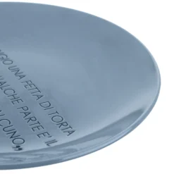 Piatto frutta blu 19 cm stoneware scritta Quotes
