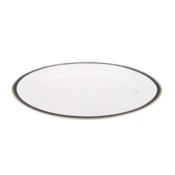 Piatto frutta con filo blu e oro in new bone china, da 20 cm