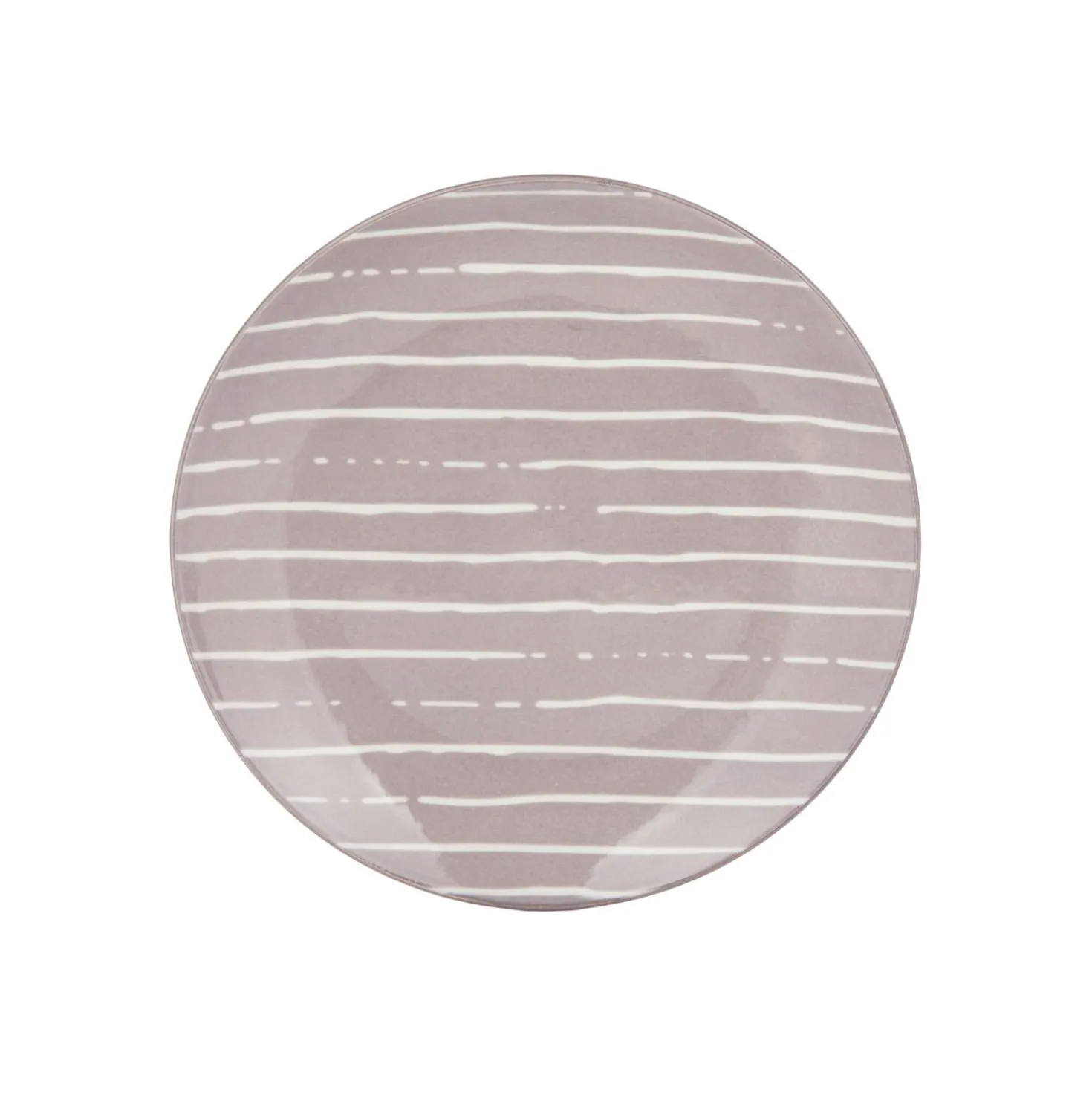 Piatto frutta grigio righe bianche porcellana Mix e Match