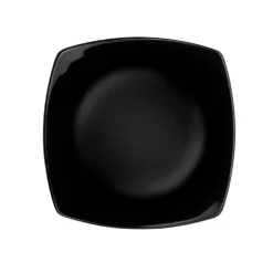Piatto frutta 20x20 cm vetro opalino nero Eclissi Bormioli