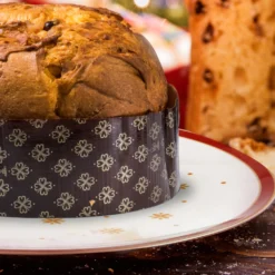 Piatto panettone slitta in porcellana, 31 cm