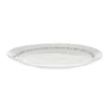 Piatto piano bianco con scritta 27 cm in stoneware