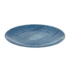 Piatto piano blu righe bianche porcellana Mix e Match