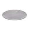 Piatto piano grigio righe bianche porcellana Mix e Match