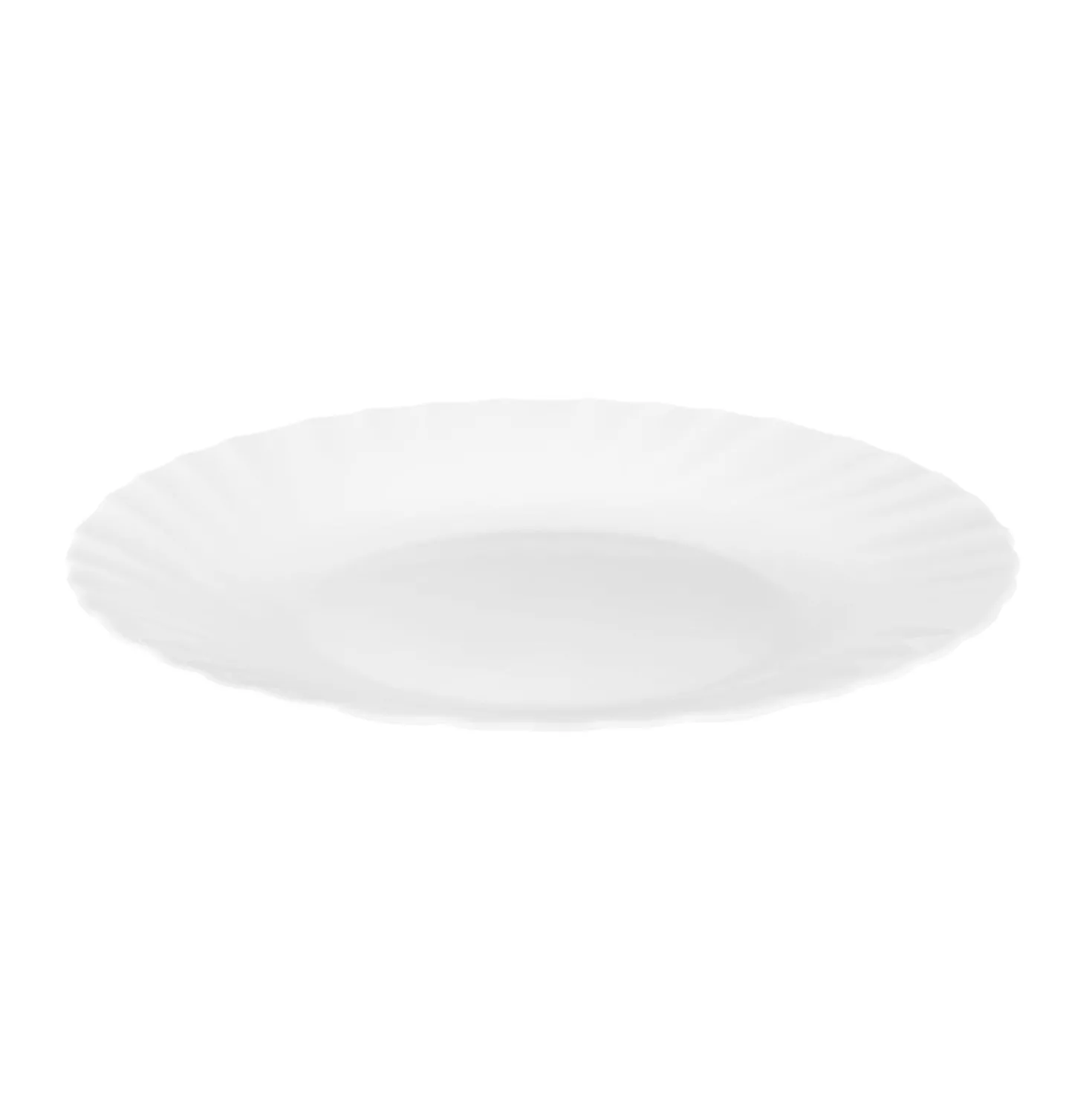 Piatto piano Prima, in vetro opalino, da 26 cm