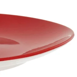 Piatto piano rosso porcellana Mix e Match