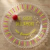 Piatto piano vetro Il gusto dell'amore Color Bloom