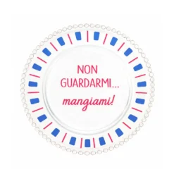 Piatto piano vetro Mangiami Color Bloom