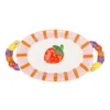 Piatto portata con manici fragola Florafruit ceramica