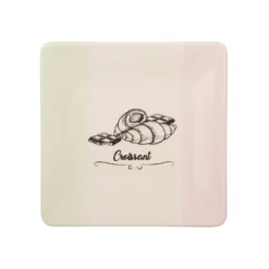 Piatto quadrato croissant 25x25 cm in terracotta Cake