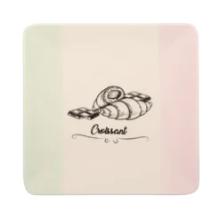 Piatto quadrato croissant 20x20 cm in terracotta Cake