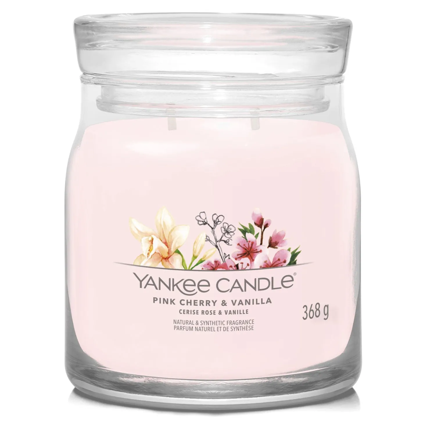 Pink Cherry Vanilla, candela in giara media Yankee Candle
