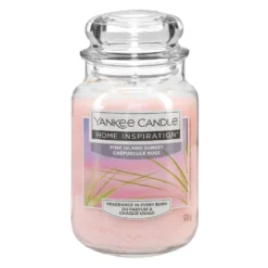 Pink Island Sunset, candela in giara grande Yankee Candle