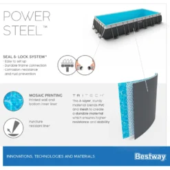 Piscina fuori terra 732x366x132 cm Power Steel Frame Bestway