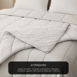 Piumino matrimoniale 4 stagioni microfibra con stampa