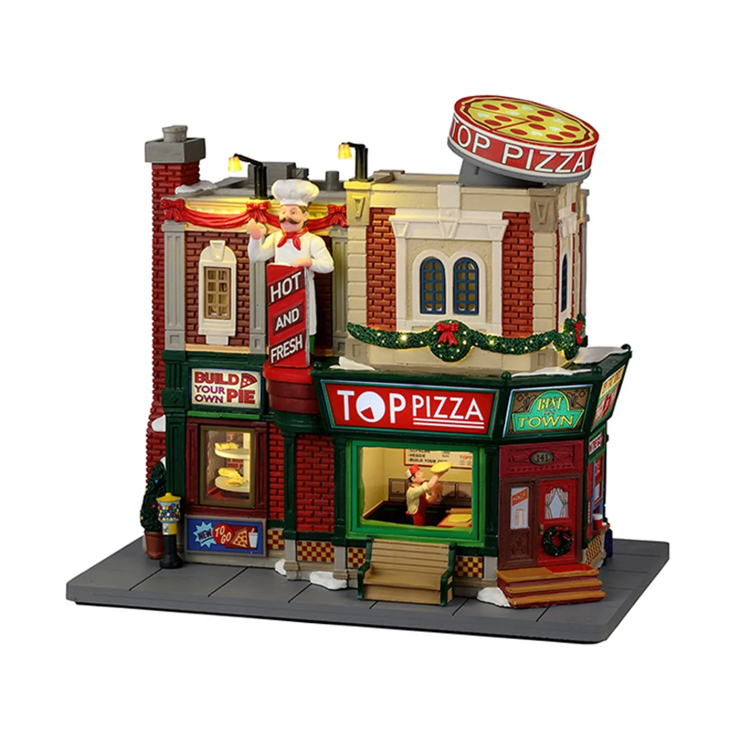 Pizzeria Lemax decorazione Natale