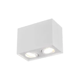 Plafoniera bianca 2 luci Biscuit Trio