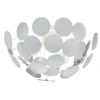 Plafoniera bianco e argento Discalgo Trio