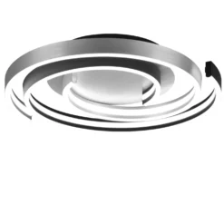 Plafoniera LED allunimio e nero Caya Trio