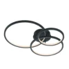 Plafoniera LED 3 anelli antracite Aaron Trio