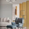 Plafoniera LED 4 elementi Sorrento nero Trio