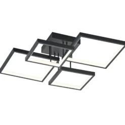 Plafoniera LED 4 elementi Sorrento nero Trio
