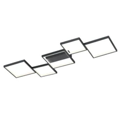 Plafoniera LED 5 elementi Sorrento nero Trio