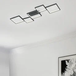 Plafoniera LED 5 elementi Sorrento nero Trio