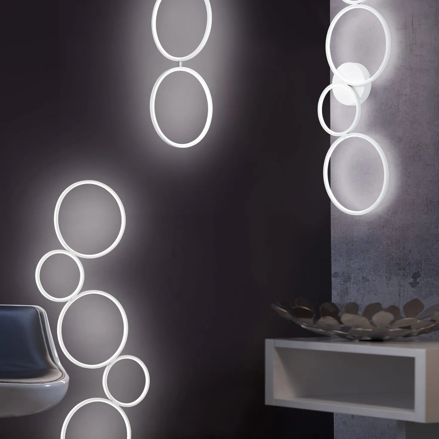 Plafoniera 4 LED Rondo bianco Trio
