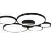 Plafoniera 5 LED Rondo nero Trio