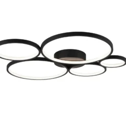 Plafoniera 5 LED Rondo nero Trio