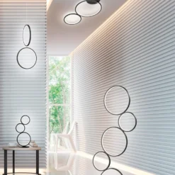 Plafoniera 4 LED Rondo nero Trio