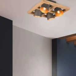 Plafoniera 4 luci orientabili Bell Trio