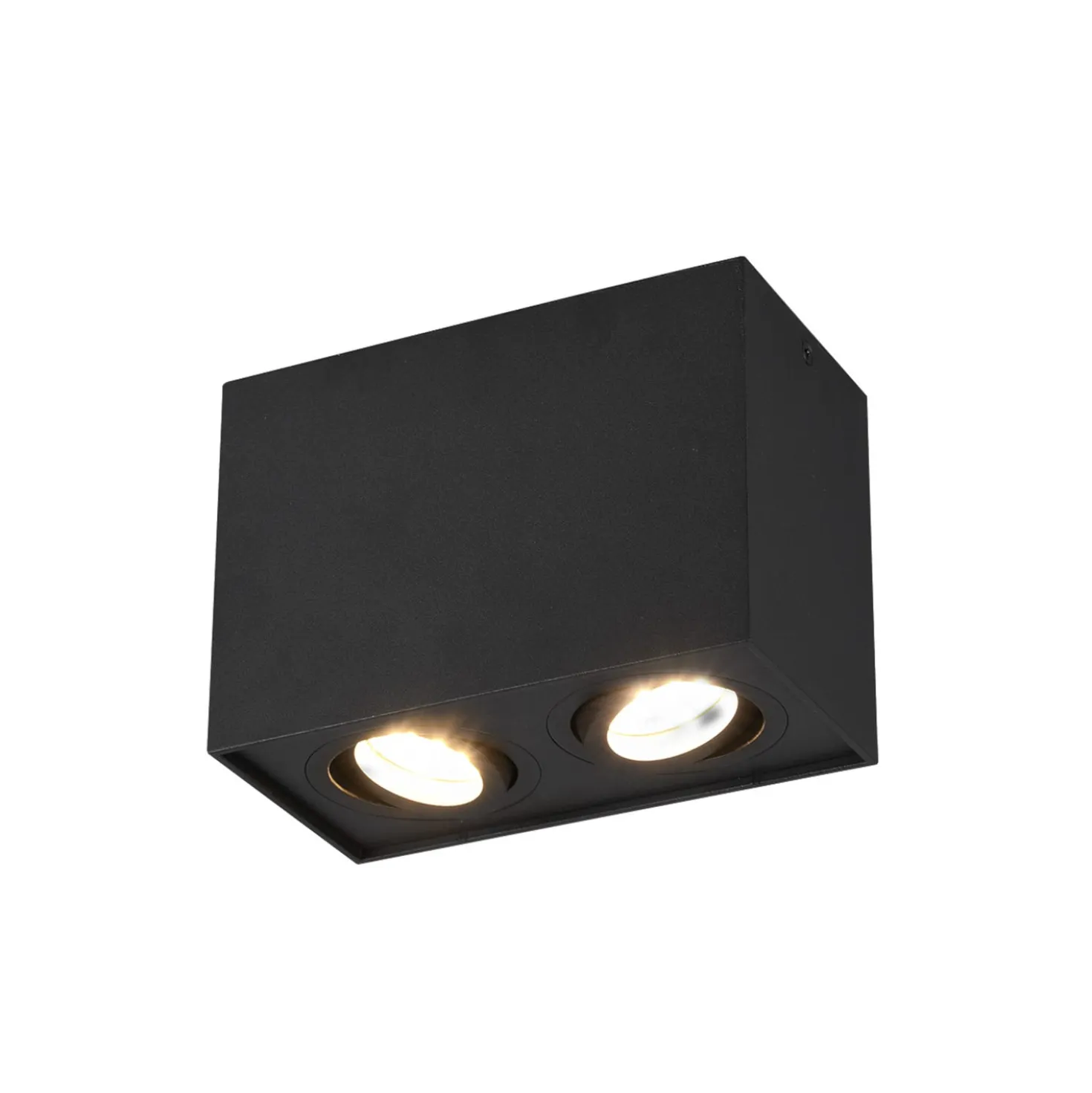 Plafoniera nera 2 luci Biscuit Trio